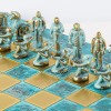 Шахматный набор "Архаический период" патиновая доска 36x36 см, фигуры бронза-патина