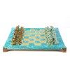 Шахматный набор "Архаический период" патиновая доска 36x36 см, фигуры бронза-патина