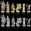 Шахматный набор "Лучники Античные войны" красная доска 44x44 см, фигуры золото-серебро