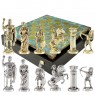 Шахматный набор "Лучники Античные войны" патиновая доска 44x44 см, фигуры золото-серебро