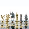 Шахматный набор "Лучники Античные войны" зеленая доска 44x44 см, фигуры золото-антик