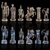 Шахматный набор "Лучники Античные войны" коричневая доска 44x44 см, фигуры бронза-патина