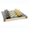 Шахматный набор "Лучники Античные войны" зеленая доска 28x28 см, фигуры золото-антик