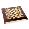 Шахматный набор "Византийская Империя" красная доска 20x20 см, фигуры золото-серебро