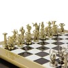 Шахматный набор "Битва Титанов" черно-белая доска 36x36 см, фигуры золото-серебро