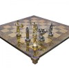 Шахматный набор "Греческая Мифология" коричневая доска 54x54 см, фигуры золото-серебро