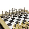 Шахматный набор "Греческая Мифология" черно-белая доска 36x36 см, фигуры золото-серебро