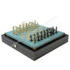 Шахматный набор "Греческая Мифология" патиновая доска 36x36 см, фигуры золото-антик