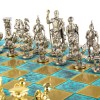 Шахматный набор "Греко-Римский период" патиновая доска 44x44 см, фигуры золото-серебро