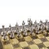Шахматный набор "Греко-Римский период" коричневая доска 28x28 см, фигуры золото-серебро