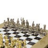 Шахматный набор "Греко-Римский период" черно-белая доска 28x28 см, фигуры золото-серебро