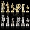 Шахматный набор "Греко-Римский период" зеленая доска 28x28 см, фигуры золото-серебро