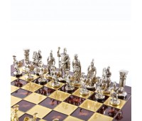 Шахматный набор "Греко-Римский период" красная доска 28x28 см, фигуры золото-серебро Шахматный набор "Греко-Римский период" красная доска 28x28 см, фигуры золото-серебро