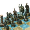Шахматный набор "Греко-Римский период" патиновая доска 28x28 см, фигуры золото-антик