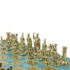 Шахматный набор "Греко-Римский период" патиновая доска 28x28 см, фигуры золото-антик
