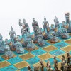 Шахматный набор "Греко-Римский период" патиновая доска 28x28 см, фигуры бронза-патина