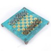 Шахматный набор "Греко-Римский период" патиновая доска 28x28 см, фигуры бронза-патина