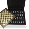 Шахматный набор "Подвиги Геракла" коричневая доска 36x36 см, фигуры золото-серебро