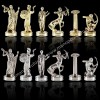 Шахматный набор "Подвиги Геракла" патиновая доска 36x36 см, фигуры золото-серебро