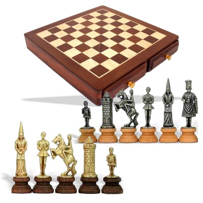 Шахматы "Король Артур — Камелот" Italfama доска 46x46 см.
