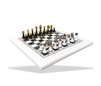 Шахматы "Black and White Стаунтон №3" Italfama доска белая 40x40 см. Шахматы "Black and White Стаунтон №3" Italfama доска белая 40x40 см.