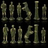 Шахматный набор "Великая Отечественная Война 1941-1945 г." металлическая доска 38x38 см, фигуры бронза-антик