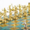 Шахматный набор "Олимпийские Игры" патиновая доска 36x36 см, фигуры золото-серебро