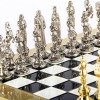 Шахматный набор "Ренессанс" черно-белая доска 36x36 см, фигуры золото-серебро