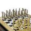Шахматный набор "Ренессанс" черно-белая доска 36x36 см, фигуры золото-серебро