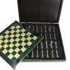 Шахматный набор "Ренессанс" зеленая доска 36x36 см, фигуры золото-бронза