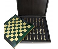 Шахматный набор "Ренессанс" зеленая доска 36x36 см, фигуры золото-бронза Шахматный набор "Ренессанс" зеленая доска 36x36 см, фигуры золото-бронза