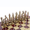Шахматный набор "Ренессанс" красная доска 36x36 см, фигуры золото-бронза
