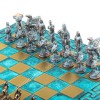 Шахматный набор "Древняя Спарта" патиновая доска 28x28 см, фигуры бронза-патина