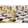 Шахматы турнирные "Стаунтон" черно-белая доска 44x44 см, фигуры золото-серебро